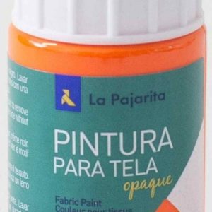 C/6 BOTE PINTURA PARA TELA OPACA LA PAJARITA NARANJA 35ML