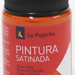 C/6 bote pintura satinada la pajarita naranja base latex