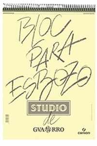 Bloc espiral de esbozo studio a5 50h 90g. grano fino microperforado