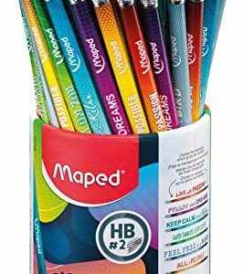 Bote 72 lapices de grafito hb con goma black peps energy