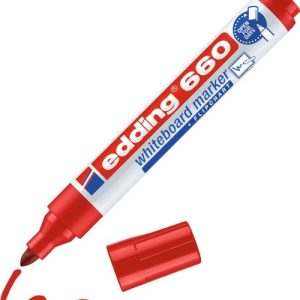C/10 ROTULADOR EDDING 660 ROJO PIZARRA BLANCA