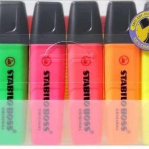 Set 6 marcadores fluorescentes stabilo boss 70 original