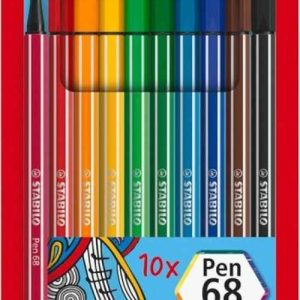 Estuche 10 colores stabilo pen 68 punta media