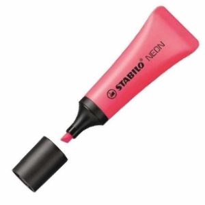 C/10 marcadores fluorescentes stabilo neon rosa