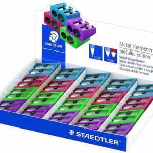 C/20 AFILALAPICES 2 USOS METALICO DE COLORES STAEDTLER
