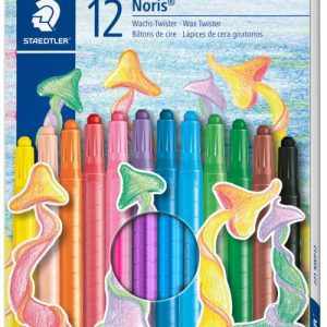 Estuche 12 lapices de cera giratorios noris ceras 221 colores surtidos