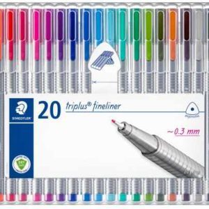 ESTUCHE 20 ROTULADORES COLORES TRIPLUS FINELINER 334