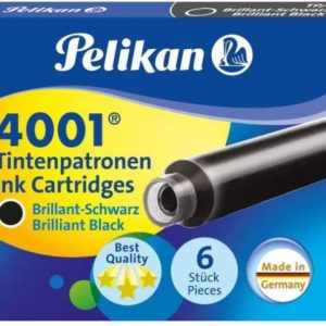 C/6 CARTUCHO TINTA PELIKAN NEGRA 4001