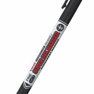 C/12 MARCADOR UNI SUPER INK MARKER NEGRO ROTULADOR TEXTIL