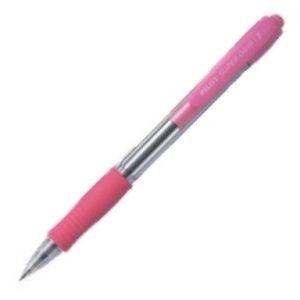 C/12 BOLIGRAFO SUPERGRIP COLOR CUERPO ROSA PUNTA 1