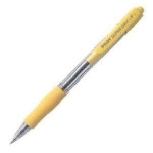 C/12 BOLIGRAFO SUPERGRIP COLOR CUERPO AMARILLO PUNTA 1