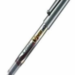 C/12  PLUMA DESECHABLE V-PEN SILVER NEGRO PILOT