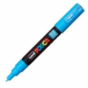 MARCADOR UNI-POSCA PC1M COLOR AZUL CLARO PUNTA 0