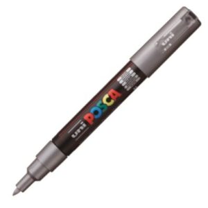 MARCADOR UNI-POSCA PC1M COLOR PLATA PUNTA 0