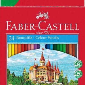 ESTUCHE 24 LAPICES HEXAGONALES DE COLORES FABER-CASTELL