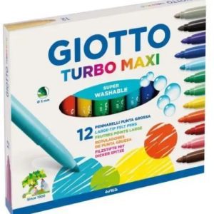 ESTUCHE 12 ROTULADORES GIOTTO TURBO MAXI SUPERLAVABLES