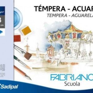 Minipack 6 laminas acuarela a3+ 350g fabriano scuola