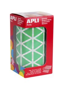 ROLLO GOMETS TRIANGULARES VERDE AUTOADHESIVOS 20MM