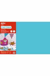 BLISTER 5 LAMINAS GOMA EVA AZUL CLARO 40X60 2MM APLI