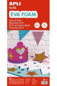 BLISTER 5 LAMINAS GOMA EVA BLANCO 40X60 2MM APLI