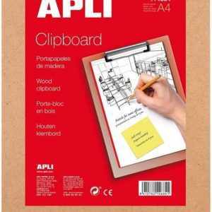 Carpeta a4 de madera con pinza superior metalica