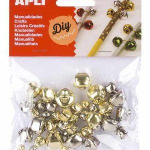 BOLSA 40 CASCABELES ORO Y PLATA