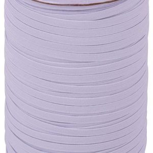 BOBINA DE GOMA ELASTICA PLANA 5MMX100M BLANCA