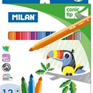 Estuche 12 rotuladores punta cónica 612 milan
