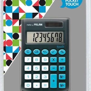 Calculadora de bolsillo pocket touch negra 8 digitos milan