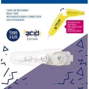 Blister 2 recambios cinta correctora acid edition 5mmx6m milan