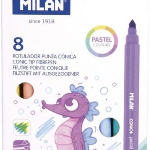 ESTUCHE 8 ROTULADORES PUNTA CONICA COLORES PASTEL