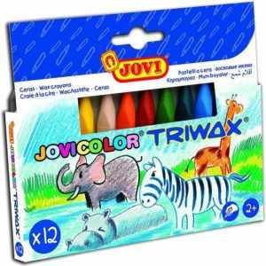 Estuche 12 ceras jovicolor triwax