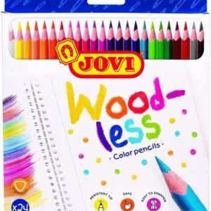 Estuche 24 lapices de colores jovi woodless surtidos