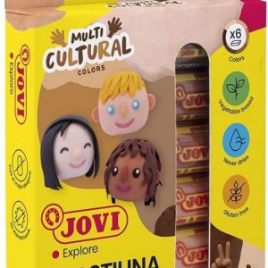 Estuche 6 barras plastilina jovi 15g. colores multicultural