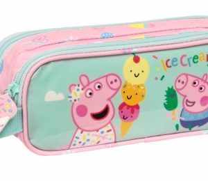 PORTATODO DOBLE PEPPA PIG ICE CREAM 21x8x6cm
