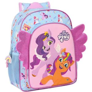 MOCHILA JUNIOR ADAPTABLE A CARRO MY LITTLE PONY WILD &FREE 32x38x12cm