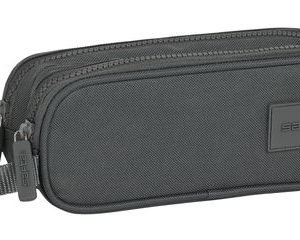 PORTATODO DOBLE SAFTA BASIC GRIS 21x8x6cm
