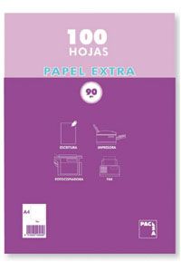 Paquete a4 100h 90g cuadricula 4x4