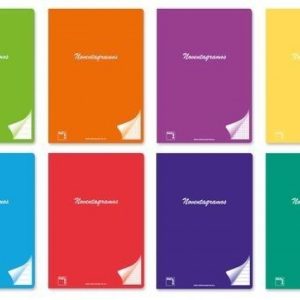 Paq/6 libreta grapada a4 48h 90g cuad. 3x3 c/m colores surtidos