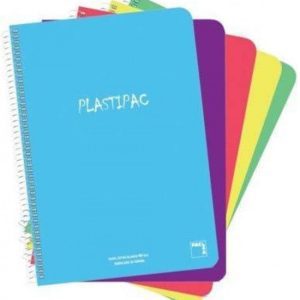 Paq/5 bloc 4º 80h 90g milimetrado c/m plastipac t.polipropileno