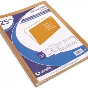 PAQ/25 SUBCARPETAS A4 KRAFT BICOLOR 240G.