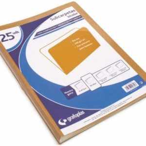 PAQ/25 SUBCARPETAS Fº KRAFT BICOLOR 240G.