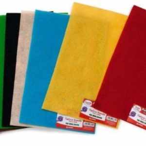Pack/10 planchas de fieltro 20x30cm colores surtidos espesor 1