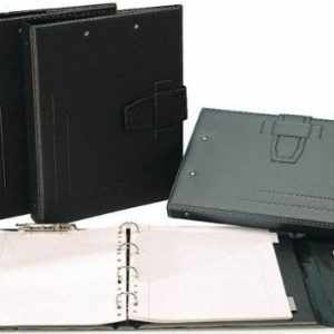 CARPETA 4 ANILLAS 40MM Y MINICLIP PVC NEGRO