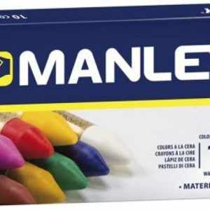 Estuche 10 ceras manley blandas colores surtidos