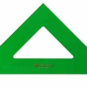 ESCUADRA SERIE TECNICA 25CM METACRILATO VERDE SIN GRADUAR