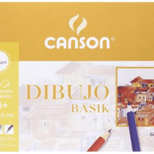 Bloc dibujo espiral basik a4+ 20h 130g. con recuadro y taladro microperforado