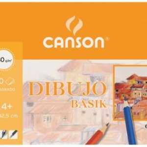 Bloc dibujo liso basik espiral a4+ 20h 130g. con taladros y microperforado