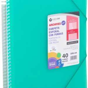 CARPETA 30 FUNDAS A4 ESPIRAL ARCHIVEX STAR VERDE CARCHIVO