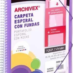 CARPETA 40 FUNDAS A4 ESPIRAL ARCHIVEX STAR VIOLETA CARCHIVO
